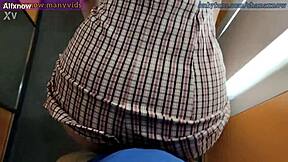 Couple In Elevator Gets Blowjob And Facial