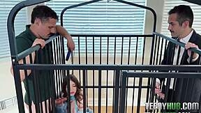 Myra's bratty transformation tamed in principal's office with blowjob.