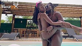 Tiny Ebony Bombshell Kae The Brat Takes Big Black Cock From Prophet Outdoors.