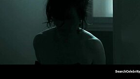 Emotional topless scene with Juliette Binoche in nude handjob session