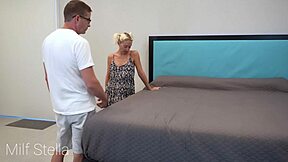 stepdaughter and stepdad share a hotel bed with milf stella freebie