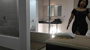 massage turns steamy with doggystyle and rimjob on her big ass 😏