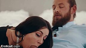 horny brunette licks my tight pussy and rides my cock in this cheating session