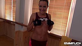 Gym fuck babe adriana brill works dick until cum in pov