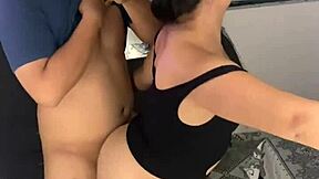 morena latina loves watching herself get fucked in front of mirror