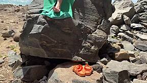 Risky Anal Sex On Public Beach With Perfect Body Teen Blond