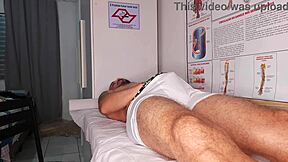 Pretty nurse and aesthetician observe patient's monster cock erection in the clinic. 😍