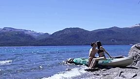 horny teen 18+ couple, getting caught having sex on public beach?