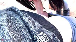 Cute Couple In Beautiful Canyon Gives Deep Blowjob With Glasses