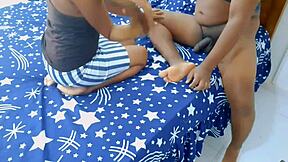 Husband fucks wife's sister sleeping indian slut bhabhi share bed