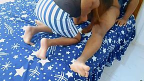 Husband fucks wife's sister sleeping indian slut bhabhi share bed