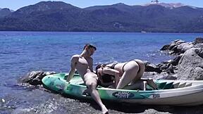 horny teen 18+ couple, getting caught having sex on public beach?