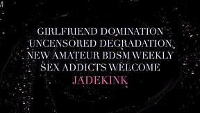 Leashed My Sub Girlfriend With Belt And Whipped Rough