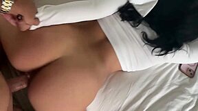 Petite girl explores household fantasy with step dad in amateur POV.