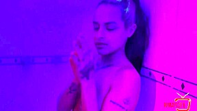 Naughty Black Guy Fingering Me in Shower Domination?