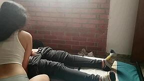 Horny young girl masturbates me and milks my cum with her mouth 😍