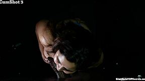 holy fuck, that's a big cock she swallows