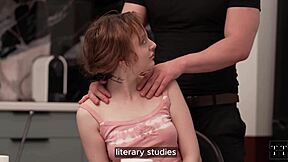 stepdaughter didn't want to study so i grounded her with my huge cock