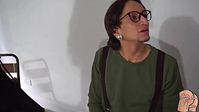 we messed with the shy guy in class just to borrrow his big dick, it was so wet and public