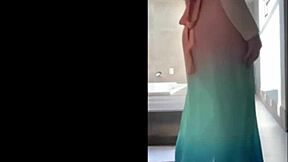 Fat mature cosplay babe gets sensual voyeur treatment!