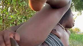 Is Lola Black Playing With Her Pussy Outside?