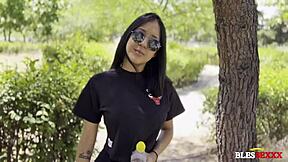 Casting a hairless virgin japanese teen for her first bareback interracial experience. Shaved pussy and natural tits explored.