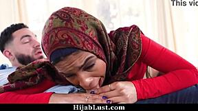 Teaching my hijab stepsister to fuck properly
