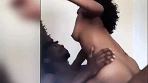 ebony teen rides big black dick to orgasm like bull