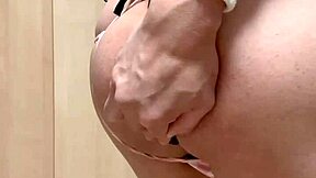 Adorable Girl in Cute Clothes and Underwear Plays with Anal.