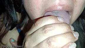 Wow, she bent over in doggystyle, riding hard and swallowing cum!