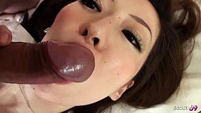 Asian skinny girlfriend seduced for uncensored deep cum inside fuck
