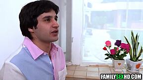 watch step sons compete for step mom's attention with fucking