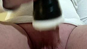 amateur guy fucks fleshlight and cums close up