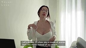 Foreign student meets russian teacher for a lesson