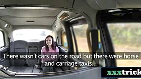 Chloe Carter, an American redhead, gets her ass fucked by a dirty London taxi driver
