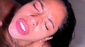 Cute Brunette Sucks BBC In Bathroom 😘 - Amateur Couple