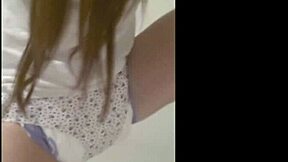 Wet diaper girl Kayla slideshow with lover intensely