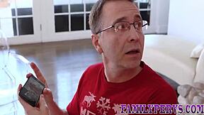 Can This Teen Resist Fucking Her Horny Stepbro After A Christmas Blowjob?