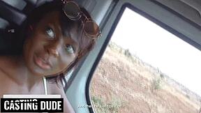 Cute Petite African Queen Deepthroats Monster White Cock From Pov