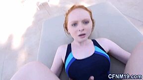 Cfnm redhead gets cum dumped 😈