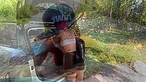 Great Sex with Girlfriend on Lake Shore, Cum on Ass and Blowjob