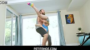 lily glee can't resist her fitness instructor's huge cock