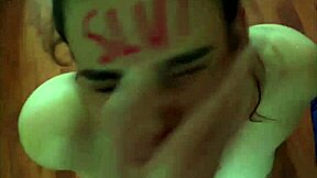 Slut With Lipstick Writing Sucking Cock And Gets Face Fucked 💋