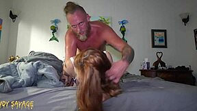 gymnast feels rough fuck ending in cum on face.