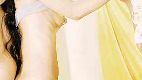 Two young chicks have a hot threesome.