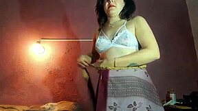 Arab Brunette in Hijab Displays Her Beauty