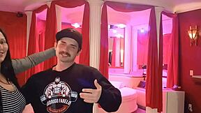 I took the busty brunette to see my hard monster cock, and her pussy was impressed with the balls, it was teasing and amateur