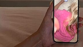 Close-up recording of anal on husband's phone