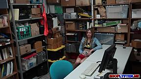 Is This Petite Teen 18+ Babe Pounding the Officer at Work?