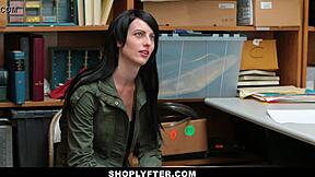 Skinny Teen Alex Harper Blackmailed, Clothes Ripped